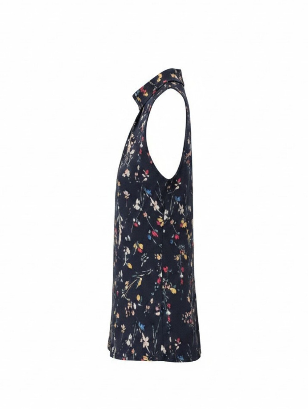 Banana Republic Navy Floral Mock Neck Sleeveless - Picture 4 of 4